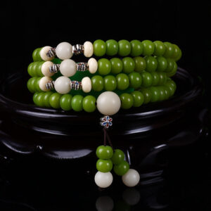 Cyan Bodhi Seed Mala 108 Beads Success Bracelet Necklace (Extra 30% Off | USE CODE: FS30)